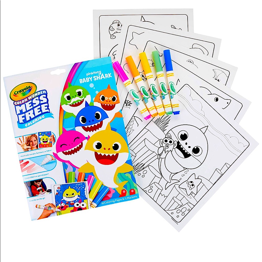 Baby Shark Color Wonder Mess Free Coloring Set